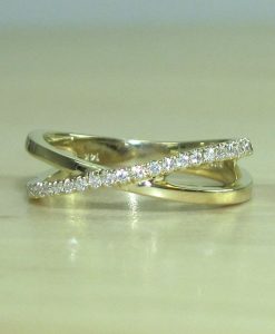 Diamond Infinity Ring, Diamond Infinity Wedding Band - Image 5