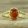 Genuine Amber Ring, Golden Amber Ring