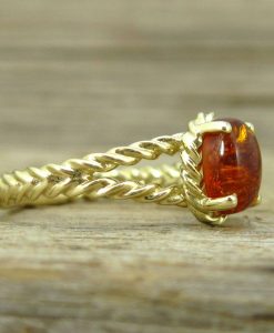 Genuine Amber Ring, Golden Amber Ring - Image 6