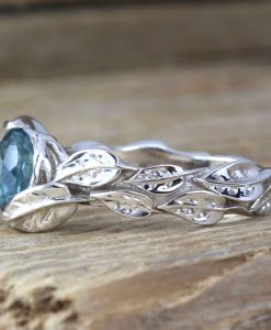 Gold London Blue Topaz Ring, Gemstone Ring - Image 2