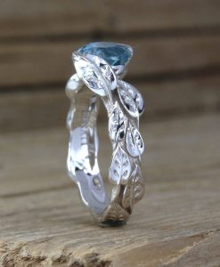 Gold London Blue Topaz Ring, Gemstone Ring - Image 6