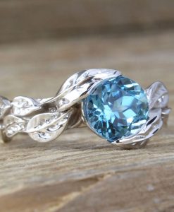 Gold London Blue Topaz Ring, Gemstone Ring - Image 7