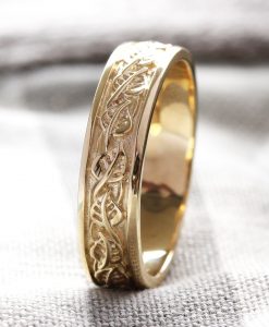 Mens Wedding Band, Unique Rustic Wedding Band - Image 2