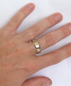 Mens wedding band, Wide mens wedding ring - Image 3
