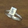 Moonstone Engagement Ring, 18k Rainbow Moonstone ring