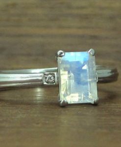 Moonstone Engagement Ring, Moonstone Ring - Image 2