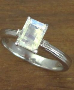 Moonstone Engagement Ring, Moonstone Ring - Image 3