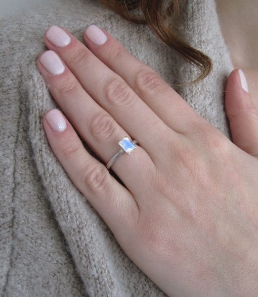 Moonstone Engagement Ring, Moonstone Ring