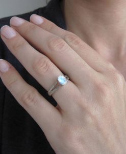 Moonstone Engagement Ring, Moonstone Ring - Image 2