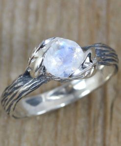 Moonstone Ring, Moonstone Nature Ring - Image 3