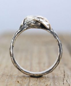 Moonstone Ring, Moonstone Nature Ring - Image 7