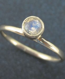 Moonstone Ring, Moonstone Stacking Ring - Image 2