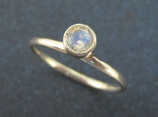 Moonstone Ring, Moonstone Stacking Ring