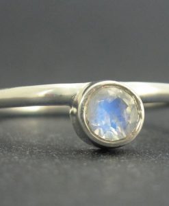 Moonstone Ring, Moonstone Stacking Ring - Image 3