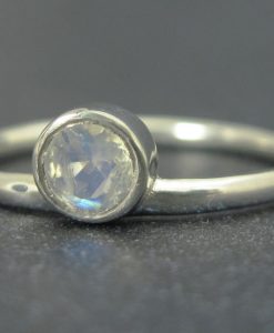 Moonstone Ring, Moonstone Stacking Ring - Image 4