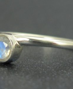 Moonstone Ring, Moonstone Stacking Ring - Image 5