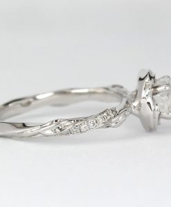 Moonstone Ring, Rainbow Moonstone Nature Ring - Image 3