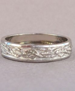 Nature Wedding Band, Wedding Band For Men - Image 4
