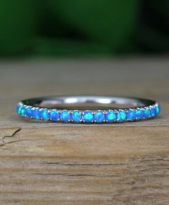 Opal Eternity Band, Opal Ring - Image 2