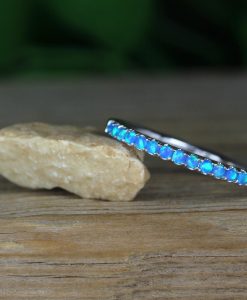Opal Eternity Band, Opal Ring - Image 3