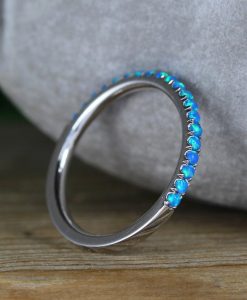 Opal Eternity Band, Opal Ring - Image 5