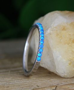 Opal Eternity Band, Opal Ring - Image 6