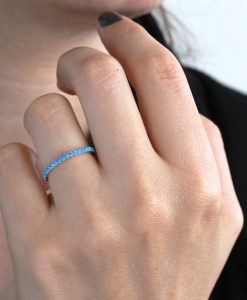 Opal Eternity Band, Opal Ring - Image 7