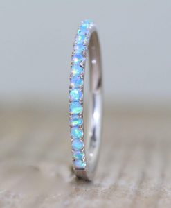 Opal Eternity Band, Opal Ring - Image 2