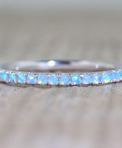 Opal Eternity Band, Opal Ring - Image 3