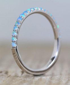 Opal Eternity Band, Opal Ring - Image 4