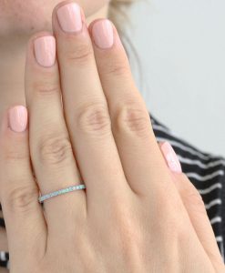 Opal Eternity Band, Opal Ring - Image 5