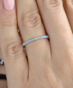 Opal Eternity Band, Opal Ring - Image 6
