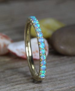 Opal Eternity Band, Opal Ring - Image 8
