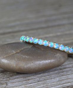 Opal Eternity Band, Opal Ring - Image 9