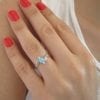 Natural Genuine Opal Ring, Vintage Antique Opal Engagement Ring