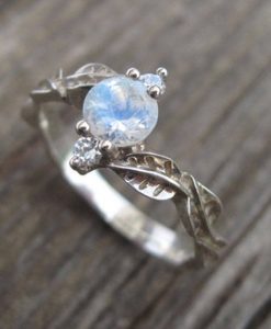 Opal Nature Silver Ring, Flowr ring - Image 2