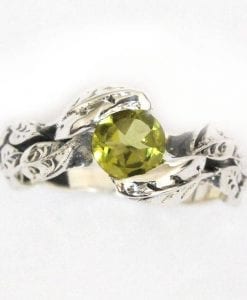 Peridot Ring, Leaf Peridot Ring