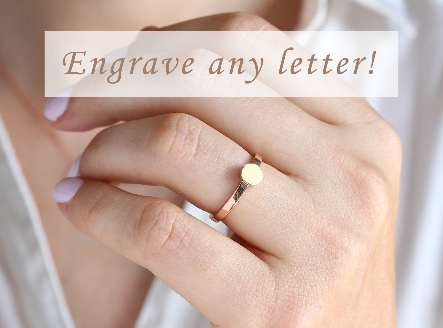 Personalized Engraved Men's Gold Promise Ring - Handwriting Ring – Think  Engraved