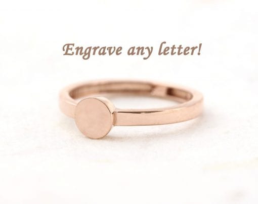 Personalized Letter Ring Engraved Ring Personalized Gold Ring Personalized Name Ring Custom Name Jewelry Custom Initials Ring Stacking Ring
