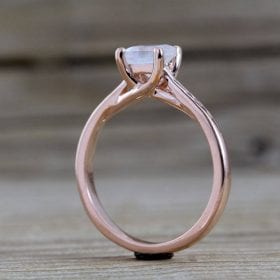 Rose Gold Moonstone Ring, Moonstone Nature Ring