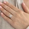 Rose gold moonstone ring, Rainbow moonstone engagement ring
