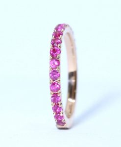 Ruby Eternity Band, Ruby Wedding Ring - Image 6