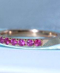Ruby Eternity Band, Ruby Wedding Ring - Image 7