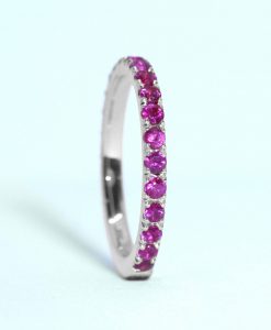 Ruby Eternity Band, Ruby Wedding Ring - Image 10