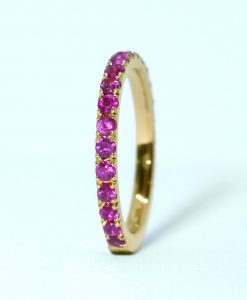 Ruby Eternity Band, Ruby Wedding Ring - Image 12