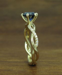 Sapphire Engagement Ring, Sapphire Infinity Ring - Image 7