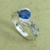 Sapphire Ring, Leaves Engagement Ring