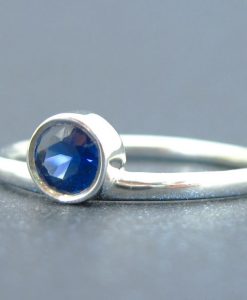 Sapphire Wedding Set, Sapphire Bridal Set - Image 4