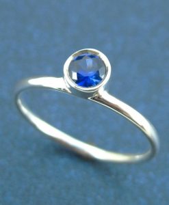 Sapphire Wedding Set, Sapphire Bridal Set - Image 5