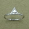 Triangle Stacking Diamond Ring, White Gold Diamond Engagement Ring